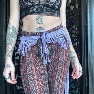 Handmade Macrame Crochet High Low Skirt